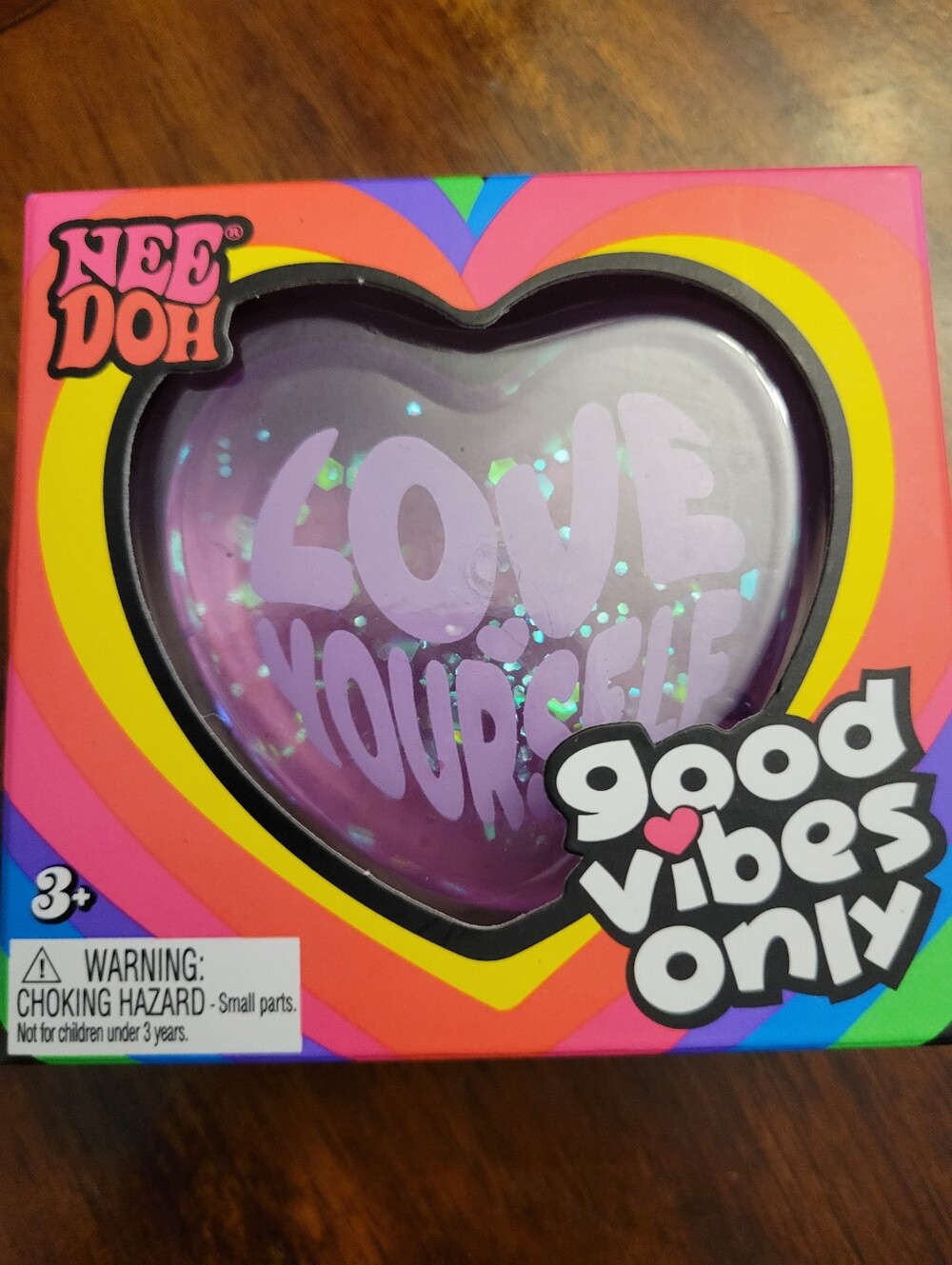 NeeDoh Good Vibes Heart Stress Ball - Purple "Love Yourself"